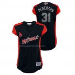 Maglia Baseball Donna All Star 2019 Los Angeles Dodgers Joc Pederson Workout National League Blu