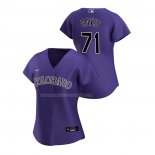 Maglia Baseball Donna Colorado Rockies Wade Davis Replica Alternato 2020 Viola