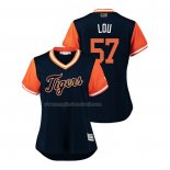 Maglia Baseball Donna Detroit Tigers Artie Lewicki 2018 Llws Players Weekend Lou Blu