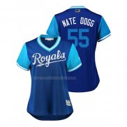 Maglia Baseball Donna Kansas City Royals Nate Karns 2018 Llws Players Weekend Nate Dogg Blu