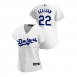 Maglia Baseball Donna Los Angeles Dodgers Clayton Kershaw Replica Home 2020 Bianco