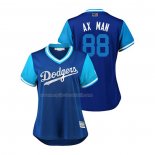 Maglia Baseball Donna Los Angeles Dodgers John Axford 2018 Llws Players Weekend Ax Man Blu