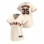 Maglia Baseball Donna San Francisco Giants Brandon Crawford Replica Home 2020 Crema
