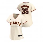 Maglia Baseball Donna San Francisco Giants Brandon Crawford Replica Home 2020 Crema