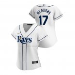 Maglia Baseball Donna Tampa Bay Rays Austin Meadows Replica Home 2020 Bianco