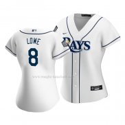 Maglia Baseball Donna Tampa Bay Rays Brandon Lowe Home Replica Bianco
