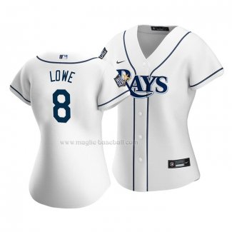 Maglia Baseball Donna Tampa Bay Rays Brandon Lowe Home Replica Bianco