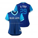 Maglia Baseball Donna Toronto Blue Jays Devon Travis 2018 Llws Players Weekend d Trav Blu