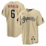 Maglia Baseball Uomo Arizona Diamondbacks David Peralta 2021 City Connect Replica Oro