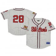 Maglia Baseball Uomo Baltimore Elite Giants 28 Rings & Crwns Mesh Button Down Replica Crema