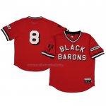 Maglia Baseball Uomo Birmingham Barons 8 Rings & Crwns Mesh Replica V-neck Rosso