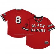 Maglia Baseball Uomo Birmingham Barons 8 Rings & Crwns Mesh Replica V-neck Rosso