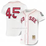 Maglia Baseball Uomo Boston Red Sox Pedro Martinez Mitchell & Ness 1999 Cooperstown Collection Home Autentico Bianco