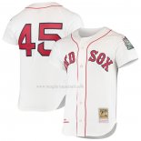 Maglia Baseball Uomo Boston Red Sox Pedro Martinez Mitchell & Ness 1999 Cooperstown Collection Home Autentico Bianco
