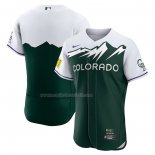 Maglia Baseball Uomo Colorado Rockies 2022 City Connect Autentico Verde