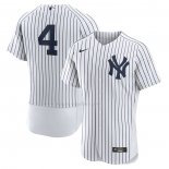 Maglia Baseball Uomo New York Yankees Lou Gehrig Home Autentico Retired Bianco