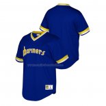 Maglia Baseball Bambino Seattle Mariners Cooperstown Collection Mesh Wordmark V-neck Blu