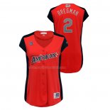 Maglia Baseball Donna All Star 2019 Houston Astros Alex Bregman Workout American League Rosso
