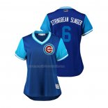 Maglia Baseball Donna Chicago Cubs Carl Edwards JR 2018 Llws Players Weekend Stringbean Slinger Blu