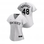 Maglia Baseball Donna Colorado Rockies German Marquez Replica Home 2020 Bianco