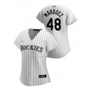 Maglia Baseball Donna Colorado Rockies German Marquez Replica Home 2020 Bianco