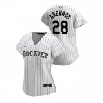 Maglia Baseball Donna Colorado Rockies Nolan Arenado Replica Home 2020 Bianco