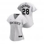 Maglia Baseball Donna Colorado Rockies Nolan Arenado Replica Home 2020 Bianco
