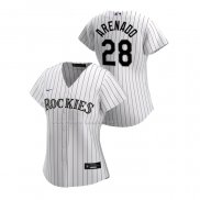 Maglia Baseball Donna Colorado Rockies Nolan Arenado Replica Home 2020 Bianco