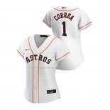 Maglia Baseball Donna Houston Astros Carlos Correa Replica Home 2020 Bianco