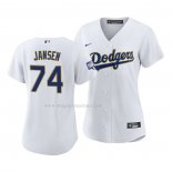 Maglia Baseball Donna Los Angeles Dodgers Kenley Jansen 2021 Gold Program Replica Bianco