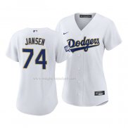 Maglia Baseball Donna Los Angeles Dodgers Kenley Jansen 2021 Gold Program Replica Bianco