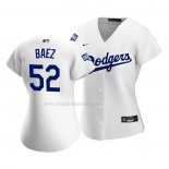Maglia Baseball Donna Los Angeles Dodgers Pedro Baez Replica Home 2020 Bianco