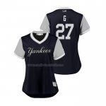 Maglia Baseball Donna New York Yankees Giancarlo Stanton 2018 Llws Players Weekend G Blu