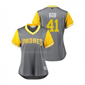 Maglia Baseball Donna San Diego Padres Robbie Erlin 2018 Llws Players Weekend Bob Grigio