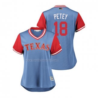 Maglia Baseball Donna Texas Rangers Drew Robinson 2018 Llws Players Weekend Petey Blu