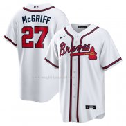 Maglia Baseball Uomo Atlanta Braves Fred Mcgriff 2023 Hall of Fame Replica Bianco
