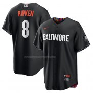 Maglia Baseball Uomo Baltimore Orioles Cal Ripken 2023 City Connect Replica Nero