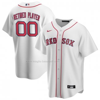 Maglia Baseball Uomo Boston Red Sox Pick-A-Player Retired Roster Home Replica Bianco