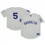 Maglia Baseball Uomo Brooklyn Royal Giants 5 Rings & Crwns Mesh Button Down Replica Crema