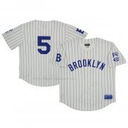 Maglia Baseball Uomo Brooklyn Royal Giants 5 Rings & Crwns Mesh Button Down Replica Crema