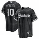 Maglia Baseball Uomo Chicago White Sox Yoan Moncada 2021 City Connect Replica Nero