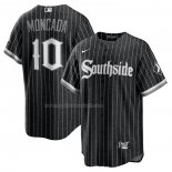 Maglia Baseball Uomo Chicago White Sox Yoan Moncada 2021 City Connect Replica Nero