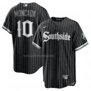 Maglia Baseball Uomo Chicago White Sox Yoan Moncada 2021 City Connect Replica Nero