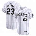 Maglia Baseball Uomo Colorado Rockies Kris Bryant Home Elite Bianco