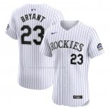 Maglia Baseball Uomo Colorado Rockies Kris Bryant Home Elite Bianco