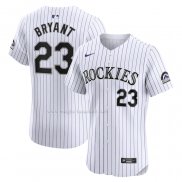 Maglia Baseball Uomo Colorado Rockies Kris Bryant Home Elite Bianco