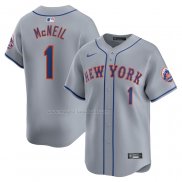 Maglia Baseball Uomo New York Mets Jeff Mcneil Away Limited Grigio