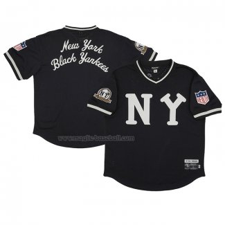 Maglia Baseball Uomo New York Yankees Rings & Crwns Mesh Replica V-neck Nero