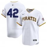 Maglia Baseball Uomo Pittsburgh Pirates 2024 Jackie Robinson Day Home Limited Bianco