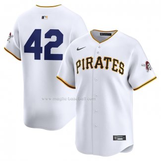 Maglia Baseball Uomo Pittsburgh Pirates 2024 Jackie Robinson Day Home Limited Bianco